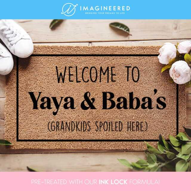Welcome To Yaya & Baba's House - Customized Doormat Custom Coir Door Mat Home Decor Grandparent Gift Housewarming - image 1
