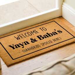 Welcome To Yaya & Baba's House - Customized Doormat Custom Coir Door Mat Home Decor Grandparent Gift Housewarming - thumbnail 2
