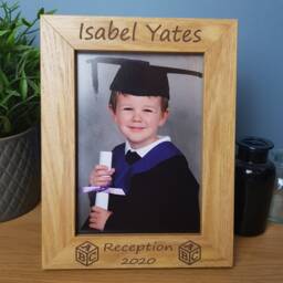 School Photo Frame, Personalised With Any Text, First Photo, Gift For Grandparent - thumbnail 3