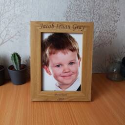 School Photo Frame, Personalised With Any Text, First Photo, Gift For Grandparent - thumbnail 2