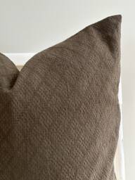 Dark Olive Green Hand Woven Pillow Cover - Limited - thumbnail 1