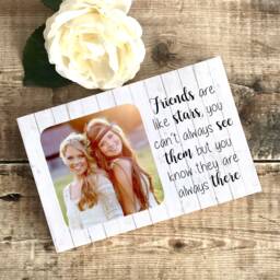 Friend Gift, Personalized Photo Best Birthday On Wood, Friendship Friends Frame - thumbnail 2