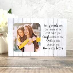 Friend Gift, Personalized Photo Best Birthday On Wood, Friendship Friends Frame - thumbnail 3