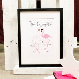 Personalised Family Flamingo Print - Of Flamingos Lover Housewarming Gift Wedding - thumbnail 2