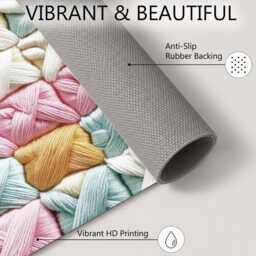 Pastel Satin Yarn Patchwork Weave Rug Non-Slip Soft Area Carpet Bedroom Living Room Hallway Mat Decor - Made in UK - thumbnail 4