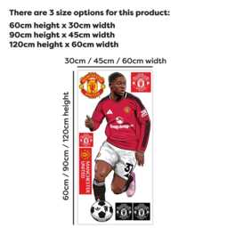 Manchester United Fc Wall Sticker - Mainoo 25/26 Illustration Decal Art - thumbnail 2