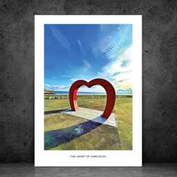Heart Of Kirkcaldy - Art - Abstract Local Wall Print Gift Idea Bespoke Poster A5 A4 A3 Framed Or Unframed - thumbnail 2