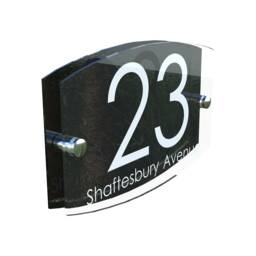 Modern Contemporary Property Number Door Sign Plaque - Ema5-27W-B-C - thumbnail 1