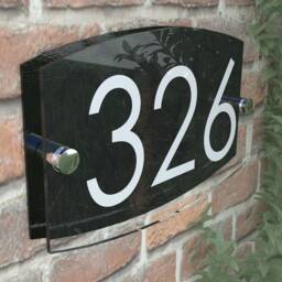 Modern Contemporary Property Number Door Sign Plaque - Ema5-27W-B-C - thumbnail 3