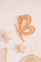 Rattan Butterfly For Boho Floral Nursery Kids Room Wall Decor