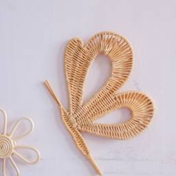 Rattan Butterfly For Boho Floral Nursery Kids Room Wall Decor - thumbnail 4