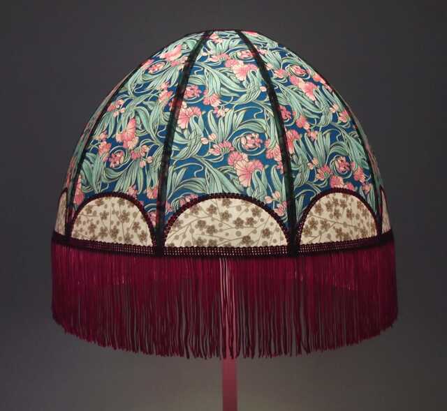 "Japanese Paper Dome Lampshade With Fringe ""Olga" - image 1