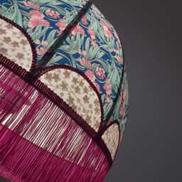 "Japanese Paper Dome Lampshade With Fringe ""Olga" - thumbnail 3