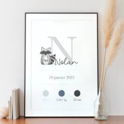 Gift - Birth Personalized Illustration/Birthday, Pregnancy, Birth, Friends, Family, Personalized Gift, Home Decor - thumbnail 3