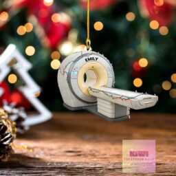 Custom Mri Machine Acrylic Ornament, Radiology Christmas Lights - thumbnail 4