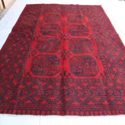 5x8 Ft Bokhara Afghan High Pile Rug Turkmen Area - Red Brand New Akhcha Handmade Livingroom Rug Tribal Bedroom Office - thumbnail 2