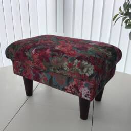 Footstool in A Sanderson Floral Fabric - thumbnail 2