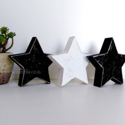 Wooden Rustic Stars, Christmas Decoration Freestanding Distressed Stars - thumbnail 3