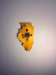 Illinois Handmade State Quarter Clock With Inlaid Quarters. Choice Of Wood. Customizable
