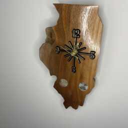 Illinois Handmade State Quarter Clock With Inlaid Quarters. Choice Of Wood. Customizable - thumbnail 2