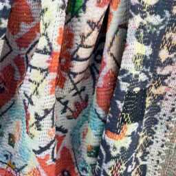 Elegant Reversible Cotton Kantha Quilt Bedspread - Hand Stitched Floral Print Lightweight Blanket - thumbnail 2
