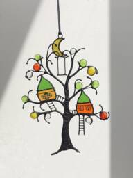 Tree House Stain Glass Suncatcher Picture Home Decor Window Wall Unusual Gift For Halloween - thumbnail 1