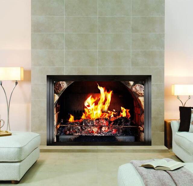 Fireplace Wall Decal Peel & Stick Mural, Self-Adhesive Vinyl - image 1