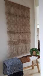 Jute Wall Hanging Macram?? Custom Made Ibiza Interior Decoration Acoustics Natural Material Warm Appearance - thumbnail 4