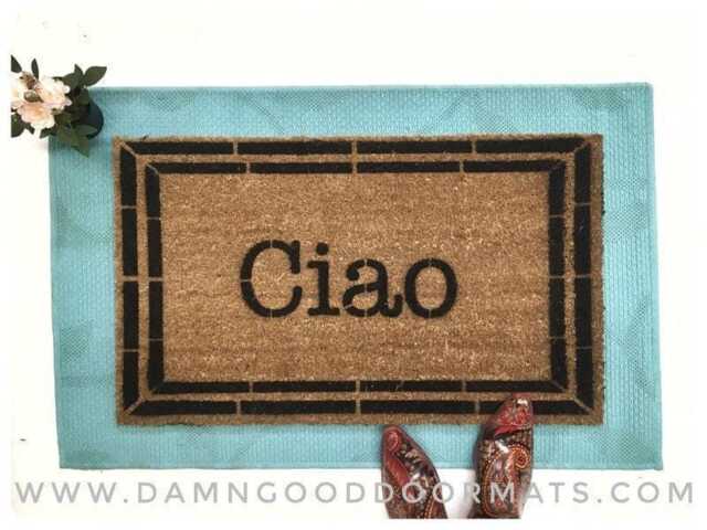 Ciao Italian Welcome Mat - Language Teacher Appreciation Gift Damn Good Doormats - image 1