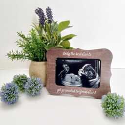 Personalized Grandparents Ultrasound Picture Frame Gift Idea Pregnancy Reveal Photo With Est Year Custom Grandparent Announcement - thumbnail 4