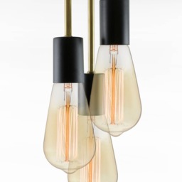 Copper Ceiling Light Triple Flush Mount - Three Bulb Light Modern Fixture 3 Semi Rose Gold - thumbnail 3