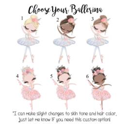 Personalized Ballerina Bedding Set Pink Floral Comforter Or Duvet - thumbnail 3