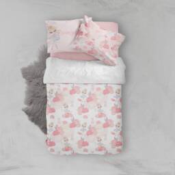 Personalized Ballerina Bedding Set Pink Floral Comforter Or Duvet - thumbnail 2