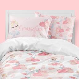 Personalized Ballerina Bedding Set Pink Floral Comforter Or Duvet