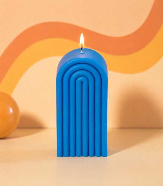 Hand-Poured Soy Wax Arch Candle - Modern Home Decor Accent - image 1