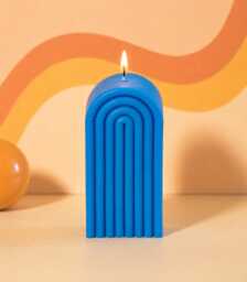Hand-Poured Soy Wax Arch Candle - Modern Home Decor Accent - thumbnail 1