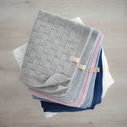 Hand Knitted Baby Blanket, Girl Blankets