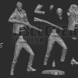 Leon Kennedy 3D Printed Figure 110 Scale - thumbnail 4