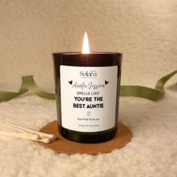 Personalised Best Auntie Candle Gift Set, Smells Like You're The Auntie, Aunty Gift, Handpourred Candle, Heartfelt For Her - thumbnail 3