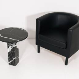 Column Coffee Table Marble Black Marquinia - Side In - thumbnail 3