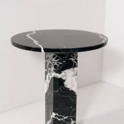 Column Coffee Table Marble Black Marquinia - Side In - thumbnail 2