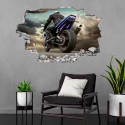 Motorbike Motorcycle Wall Decal Sticker Mural Poster Print Art Home Kids Bedroom Garage Decor Bk20 - thumbnail 1
