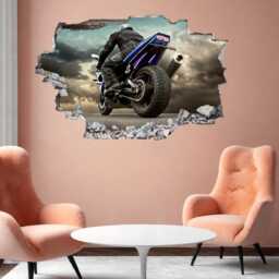 Motorbike Motorcycle Wall Decal Sticker Mural Poster Print Art Home Kids Bedroom Garage Decor Bk20 - thumbnail 3