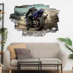 Motorbike Motorcycle Wall Decal Sticker Mural Poster Print Art Home Kids Bedroom Garage Decor Bk20 - thumbnail 2