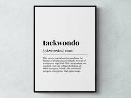 Taekwondo Funny Definition Sport Gift Wall Art Print - thumbnail 1