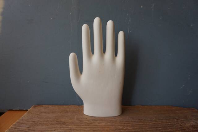 Ceramic Glove Mold Hand Art Object - image 1