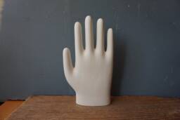 Ceramic Glove Mold Hand Art Object - thumbnail 1