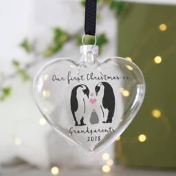 First Christmas As Grandparents Bauble - Personalised Grandparent Nanna & Grandad Keepsake - thumbnail 3