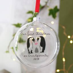 First Christmas As Grandparents Bauble - Personalised Grandparent Nanna & Grandad Keepsake - thumbnail 4