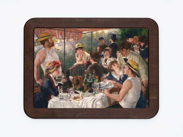 Luncheon Of The Boating Party Pierre-Auguste Renoir Post Impressionism Classic Painting Wooden Framed Art Print - image 1